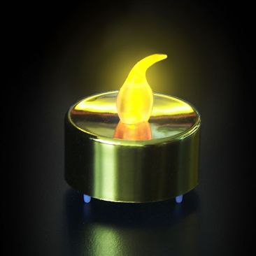 Bougie LED chauffe plat base dorée