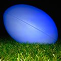 Ballon de rugby lumineux bleu