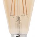 Ampoule LED E27 Peveter à filaments verre ambré