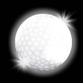 Balle de golf lumineuse LED blanche