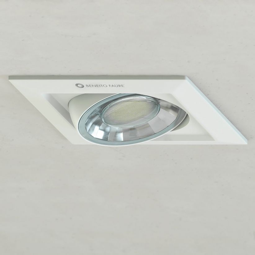 Encastré de plafond LED BASIC carré blanc (8W) 