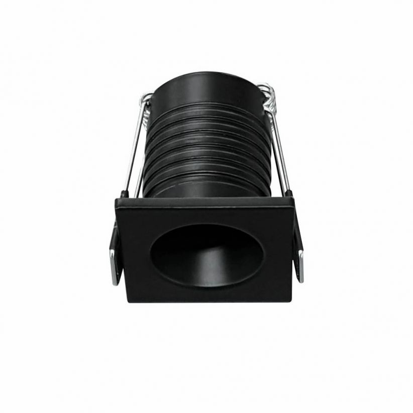 Mini spot led encastrable pulsar carré noir 3.5 watts - Lux et