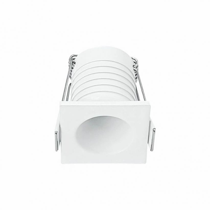 Mini spot led encastrable pulsar carré noir 3.5 watts - Lux et