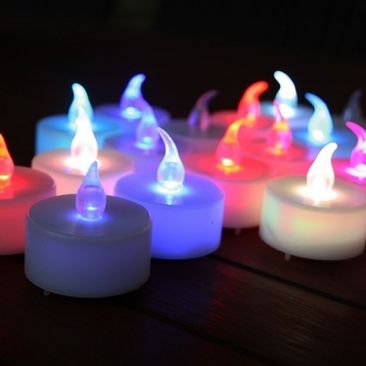 Bougie LED chauffe plat couleurs