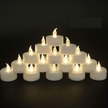 Coffret 25 bougies LED chauffe plat blanches