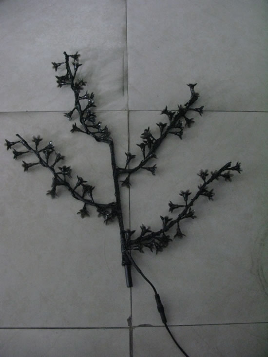 Echantillon branches led fleurs noires