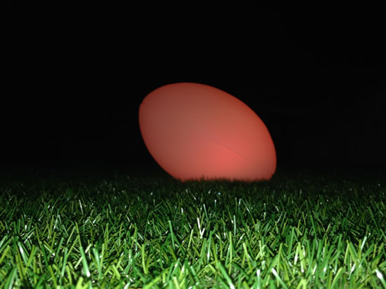 Ballon de rugby LED orange