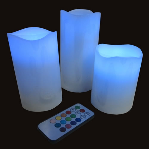 Bougies LED en cire avec télécommande