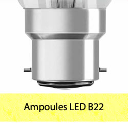 Ampoules LED B22 à baïonnettes