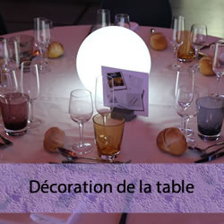 Décoration de la table