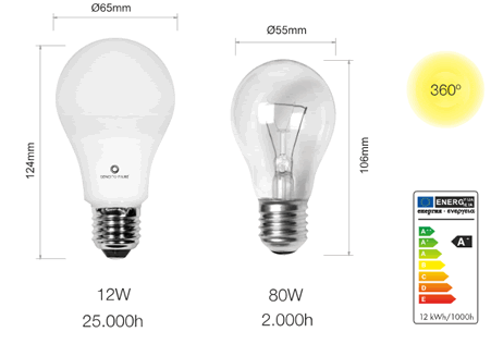 Ampoule LED E27 Standard 12 Watts
