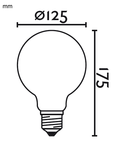 Dimensions ampoule LED Globe